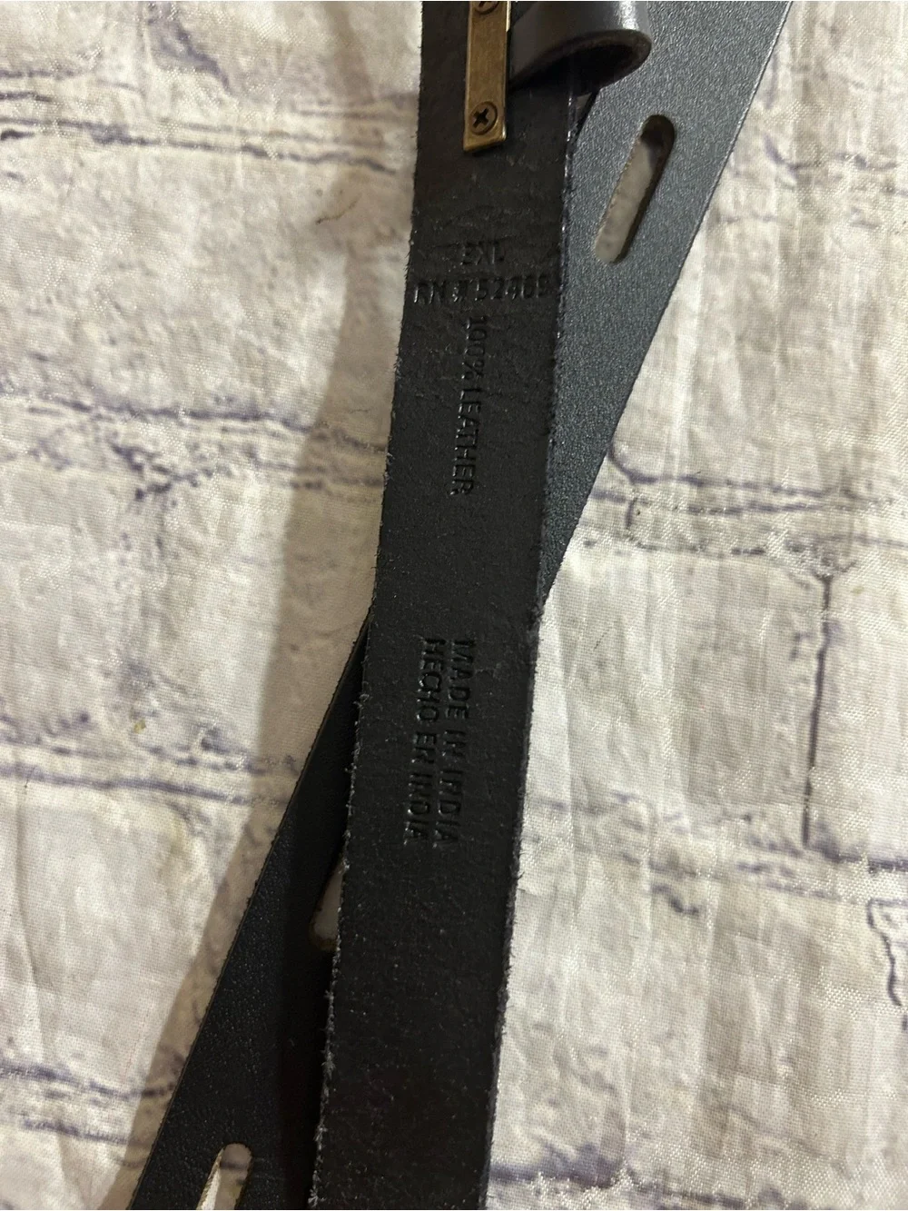 INDIA MADE BLACK LEATHER WITH ANTIQUE HARDWARE AND CUTOUTS SIZE 3XL